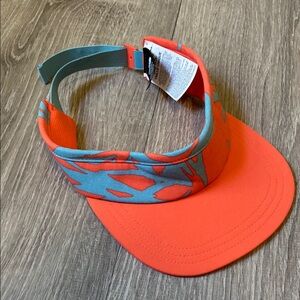 The North Face Vibrant Orange and Blue Visor